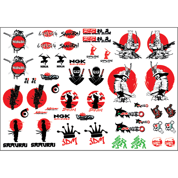 Sticker dán xe 1/10 phong cách JAPAN-JDM