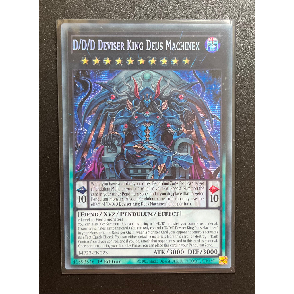[Thẻ bài Yugioh] - [TCG-UK] - MP23-EN023 - D/D/D Deviser King Deus Machinex - Prismatic Secret Rare
