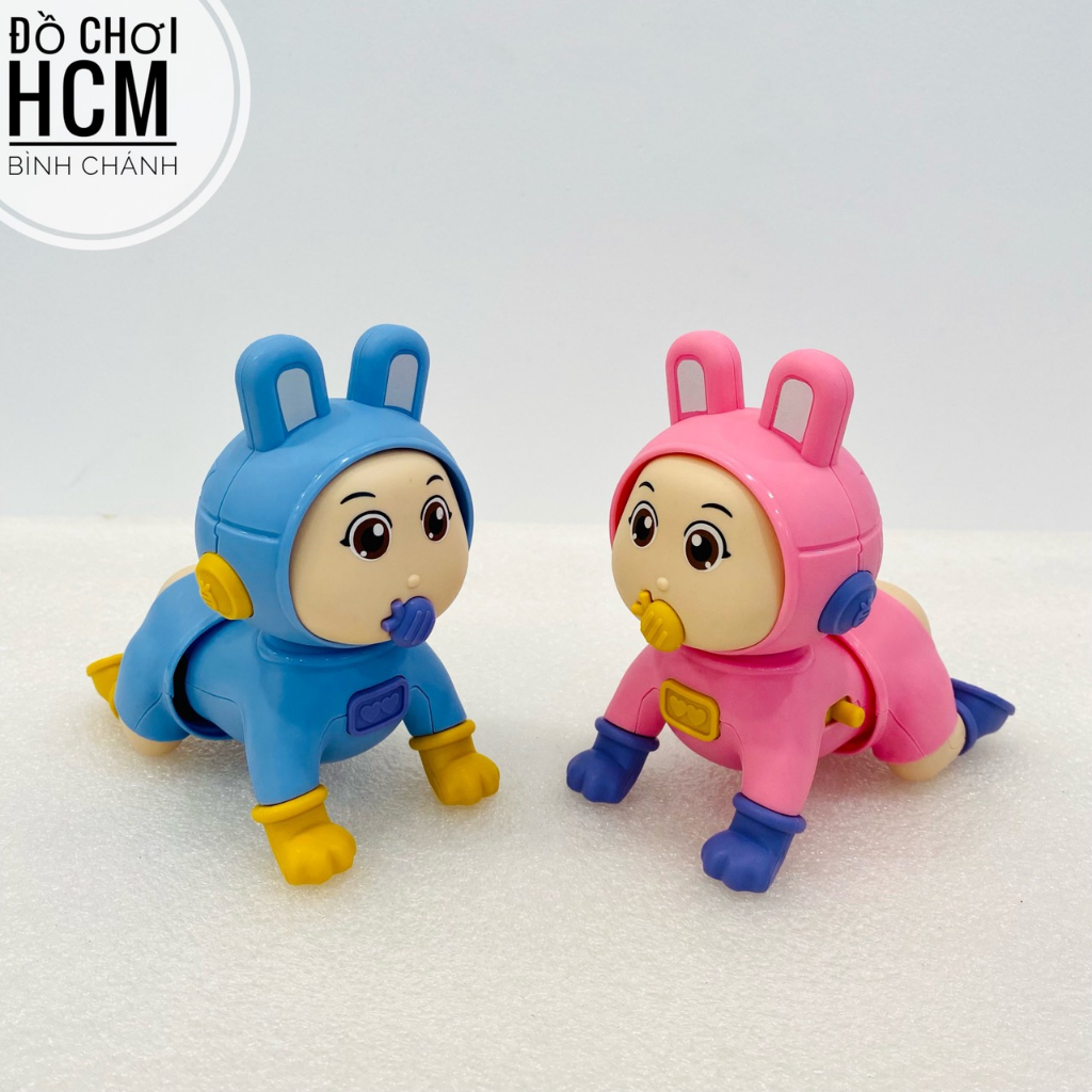 Đồ chơi trẻ em bé tập bò đội mũ, ngậm ti giúp kích thích các bé học tập bò theo rất dễ thương