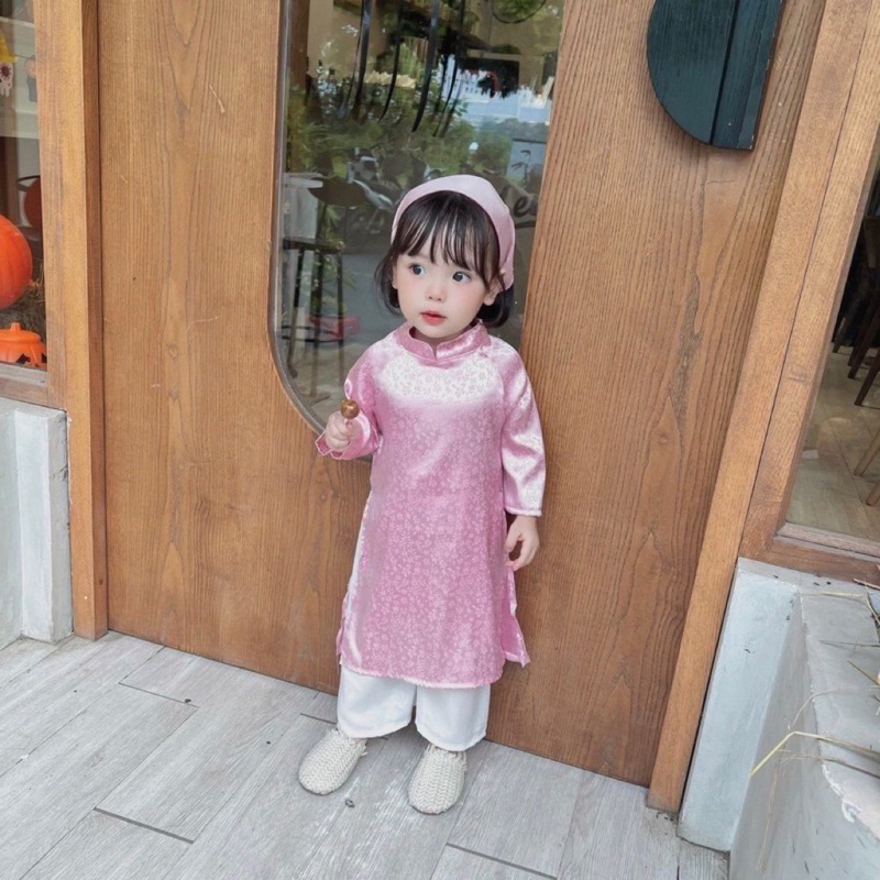 Bộ áo dài truyền thống mặc chơi lễ tết trung thu cho bé gái 10-30kg