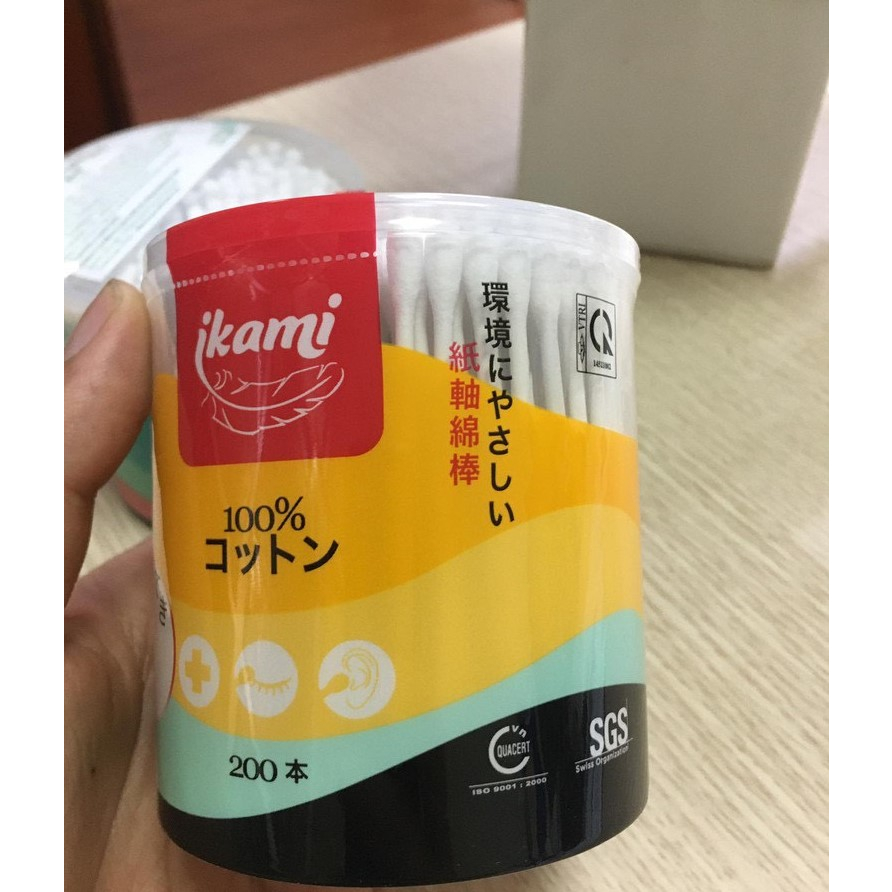 Tăm bông kháng khuẩn Ikami nhật bản Dành cho người lớn và trẻ sơ sinh hàng chính hãng