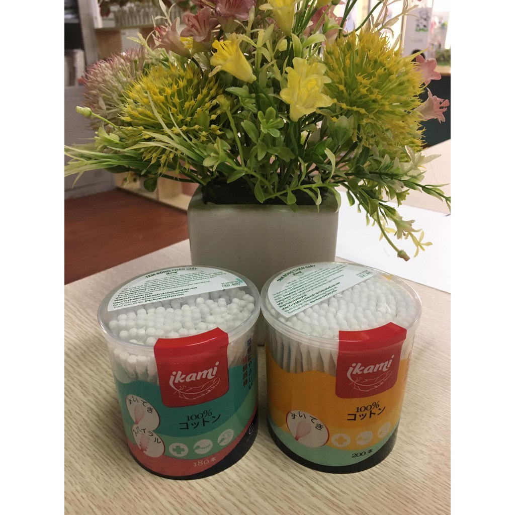 Tăm bông kháng khuẩn Ikami nhật bản Dành cho người lớn và trẻ sơ sinh hàng chính hãng