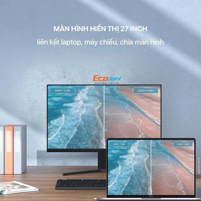 Màn hình máy tính Xiaomi Desktop Monitor 27 inch 2K tấm nền IPS tràn viền hàng chính hãng