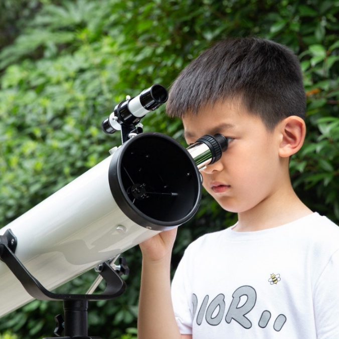 Kính thiên văn Phoenix 76700 ngắm trăng sao, Kính viễn vọng phản xạ độ nét cao dễ dàng mang đi du lịch dã ngoại,Hitechno