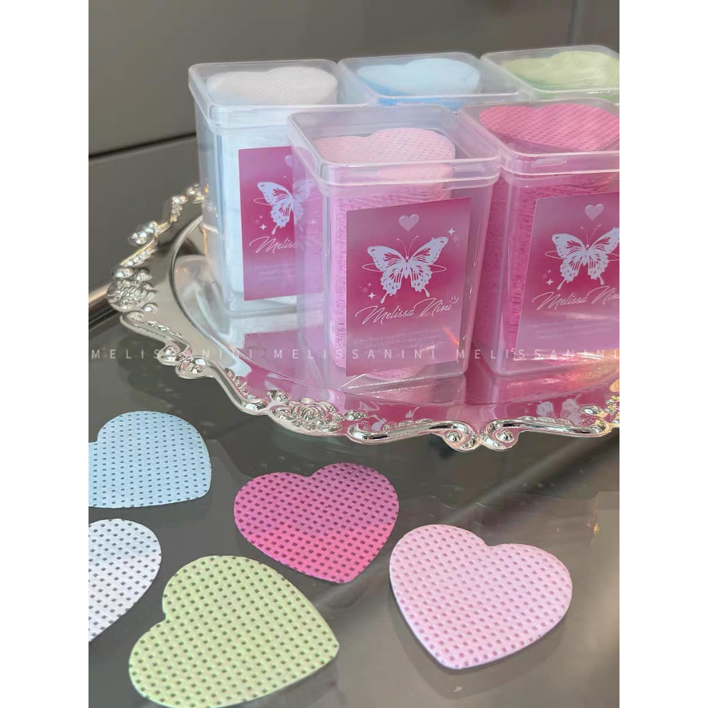 Giấy lau Gel trái tim Nail care