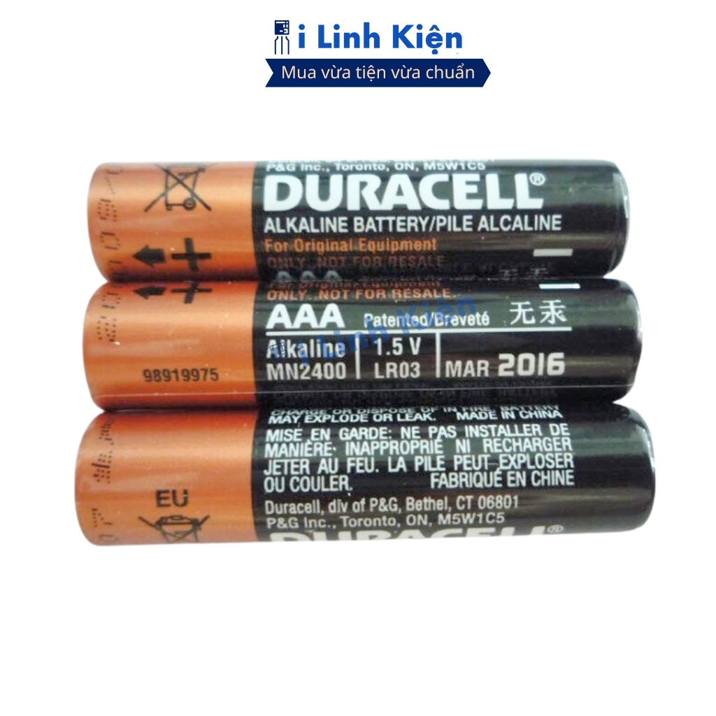 Pin Duracell AAA-AA 1.5V vỉ 2 viên đảm bảo chất lượng ilinhkien