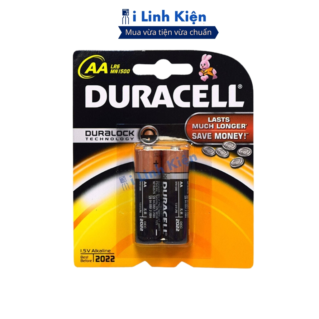 Pin Duracell AAA-AA 1.5V vỉ 2 viên đảm bảo chất lượng ilinhkien
