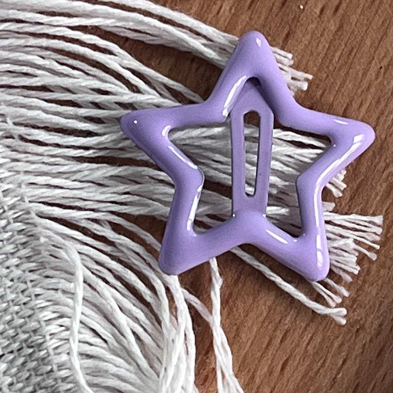 Kẹp tóc mái ngôi sao 5 cánh iLita cặp bấm mái nữ đẹp vintage Hàn Quốc dễ thương màu trơn hottrend 2023