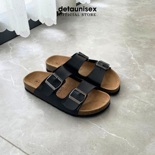 Dép đế trấu quai ngang 2 khoá Birken phong cách văn phòng Detaunisex - DETA21