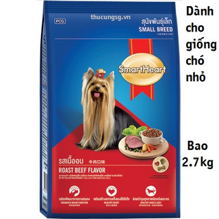Thức ăn hạt cho chó Smartheart small breed dành cho giống chó nhỏ gói 2.7kg