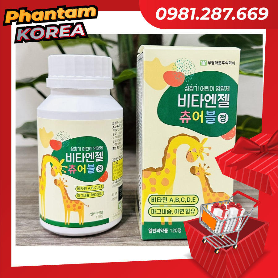Kẹo canxi 💥 HÀNG LOẠI 1 💥 Kẹo hươu cao cổ hỗ trợ tăng chiều cao cho bé 120 viên