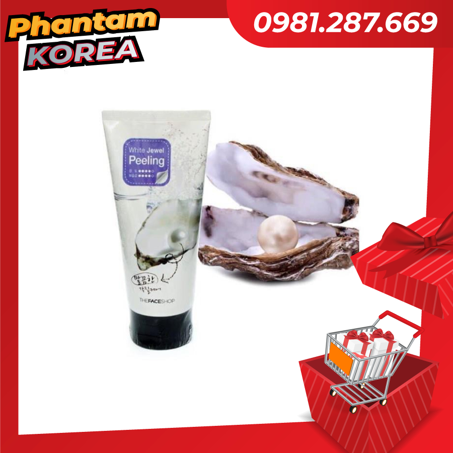 Kem Tẩy Da Chết Ngọc Trai 💥 HÀNG LOẠI 1 💥 Tẩy Da Chết White Jewel Peeling The Face Shop Chính Hãng