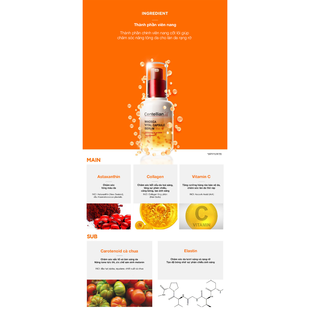 SN0569 - Tinh chất làm trắng và chống lão hóa CENTELLIAN 24+ Madeca Vital Capsule Serum 50ml
