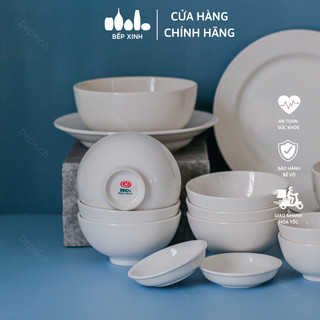 Chén chấm và dĩa chấm trắng trơn - Sứ Hảo Cảnh