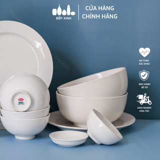 Chén chấm và dĩa chấm trắng trơn - Sứ Hảo Cảnh