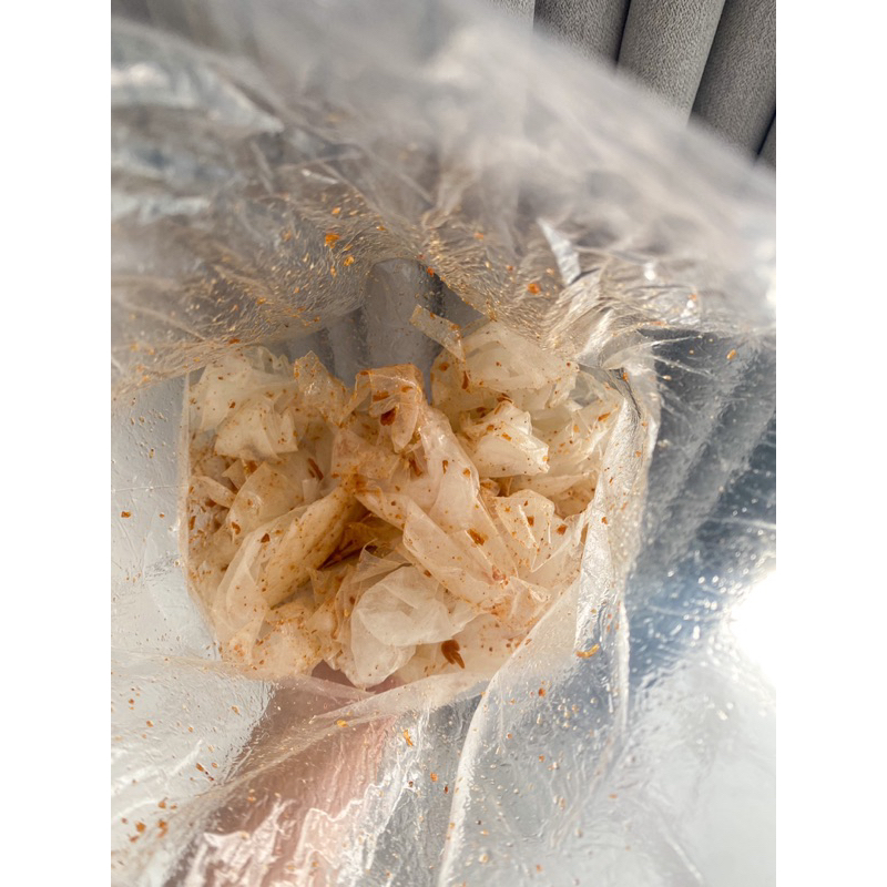 Bánh tráng muối sặc + hành phi