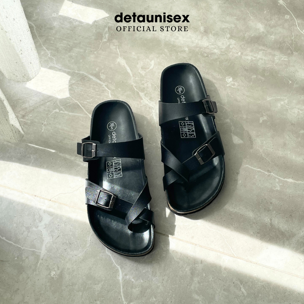 Dép đế trấu xỏ ngón nam nữ Birken thoải mái đi mưa Detaunisex - DETA22