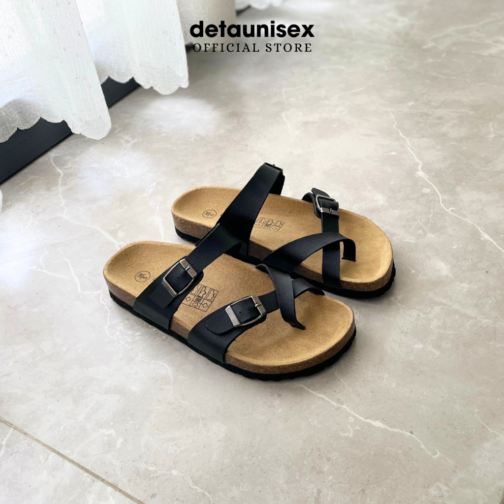 Dép đế trấu xỏ ngón nam nữ Birken thời trang văn phòng DETAUNISEX - DETA22