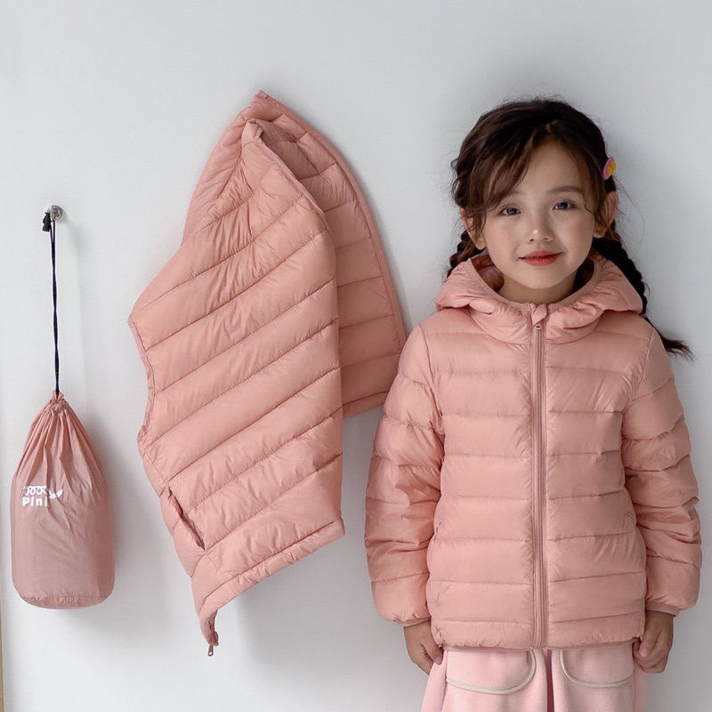 Áo phao siêu nhẹ lông vũ xịn xò cho bé trai bé gái có 8 màu size từ 13-45 cân