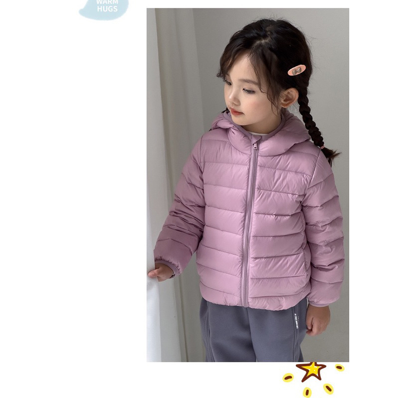 Áo phao siêu nhẹ lông vũ xịn xò cho bé trai bé gái có 8 màu size từ 13-45 cân