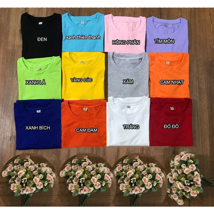 Áo thun trơn trẻ em vải mềm mịn thoáng mát cho bé trai và bé gái️