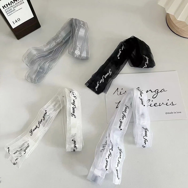 Dây Ruy Băng Voan Lụa In Chữ ❤️Just For You❤️ Bản 2.5cm