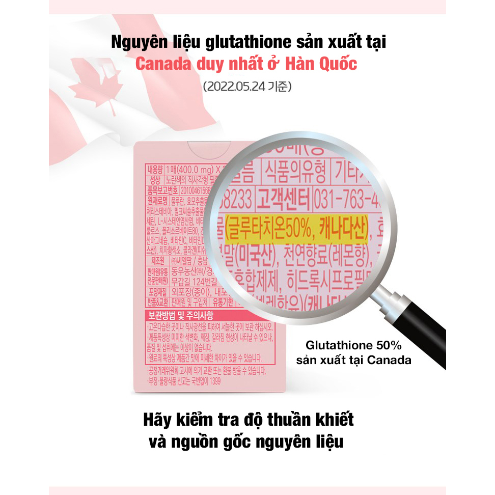 SN0373- Hộp 30 miếng film Glutathion My Mate 400mg