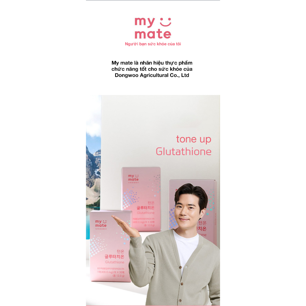 SN0373- Hộp 30 miếng film Glutathion My Mate 400mg