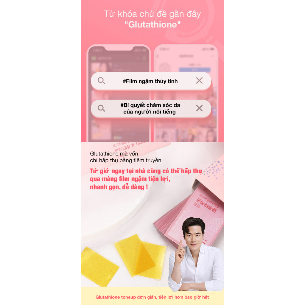 SN0373- Hộp 30 miếng film Glutathion My Mate 400mg