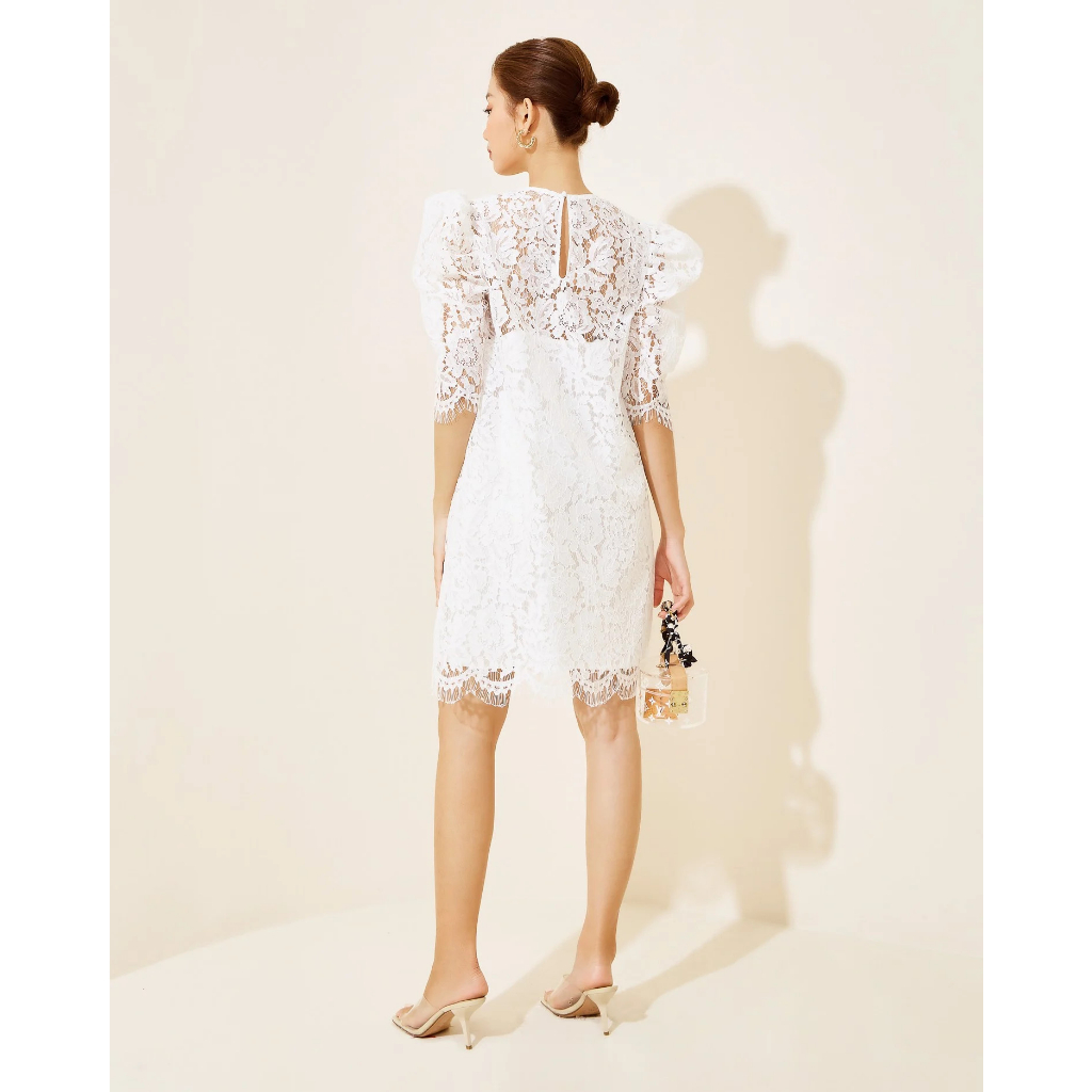 Đầm tay phồng ren - Everluxe