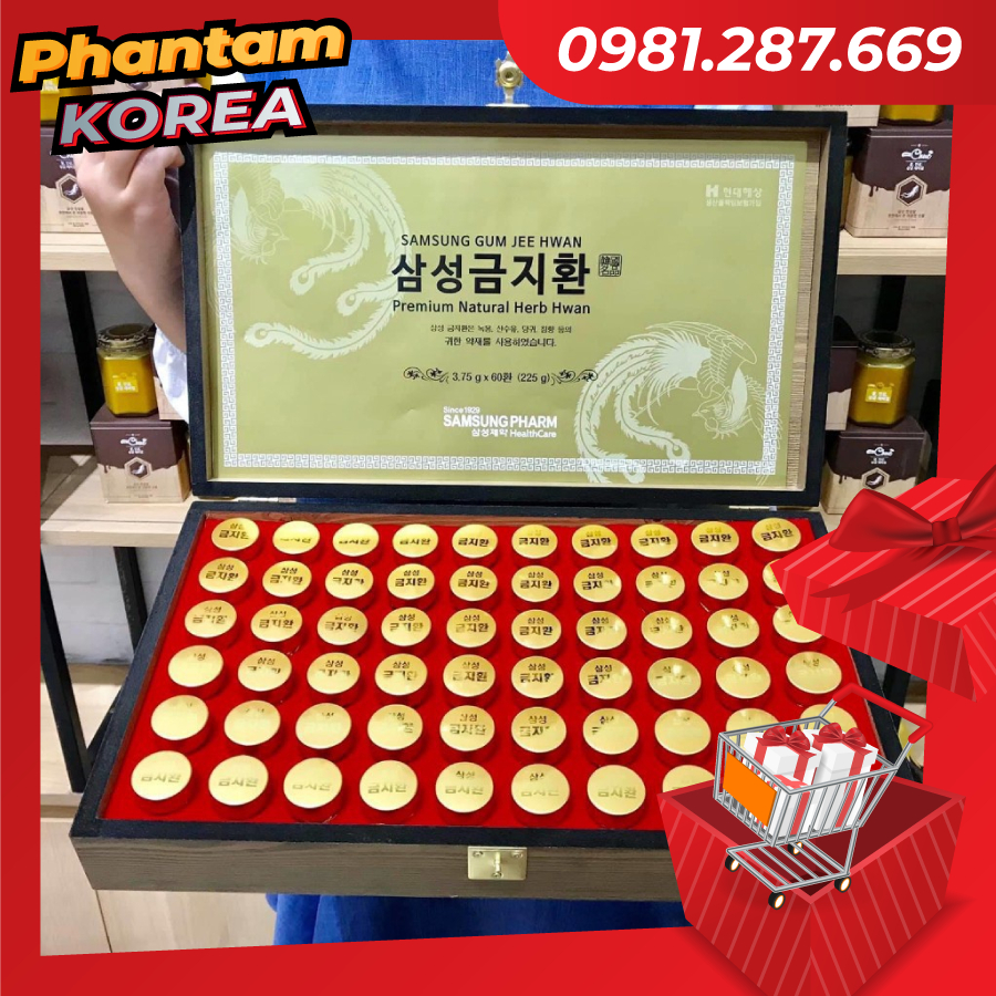 Bổ Não An Cung Ngưu Hoàng Hoàn Samsung 💥 HÀNG LOẠI 1 💥 Hộp Gỗ 60 Viên, Giúp Bổ Não Và Ngăn Ngừa Tai Biến Hàn Quốc