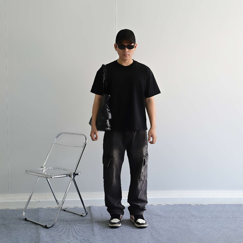 ÁO THUN TRƠN SAGONIZ, BOXY TEE SAGONIZ, áo thun unisex chất liệu cotton co giãn 2 chiều thấm hút mồ hôi nhanh, trẻ tru