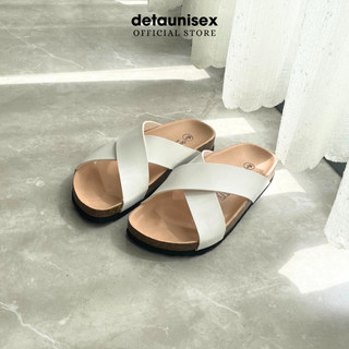 Dép đế trấu 2 quai chéo Birken thời trang công sở DETAUNISEX - DETA23