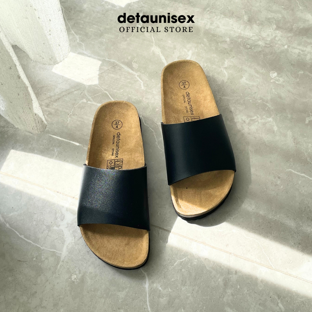 Dép đế trấu quai bảng ngang nam nữ Birken thấm hút mồ hôi chân DETAUNISEX - DETA12