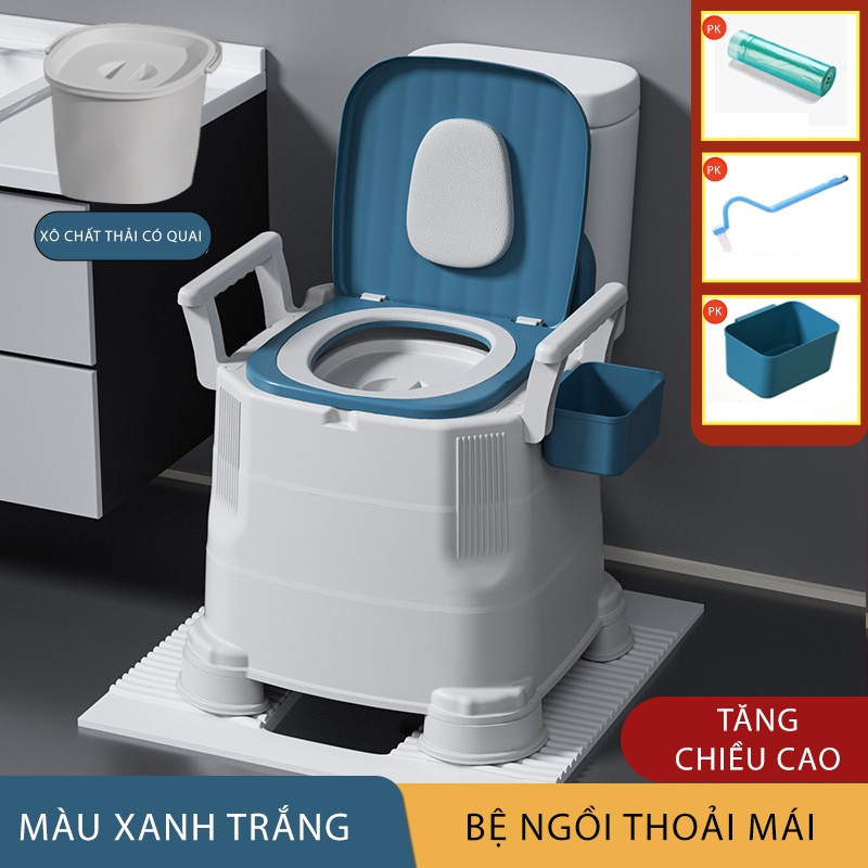 Bồn Cầu Di Động, Bô Vệ Sinh Trong Nhà Loại Trung Cao Cấp Cho Người Già, Bà Bầu, Người Bệnh - NABITA