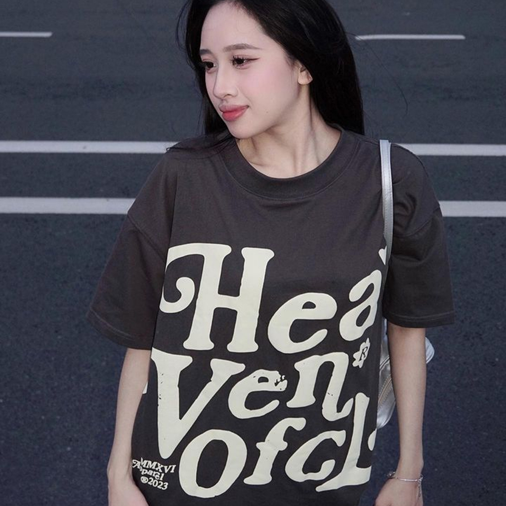 Áo thun nữ unisex NELLY - MIR heaven form dáng rộng tay lỡ