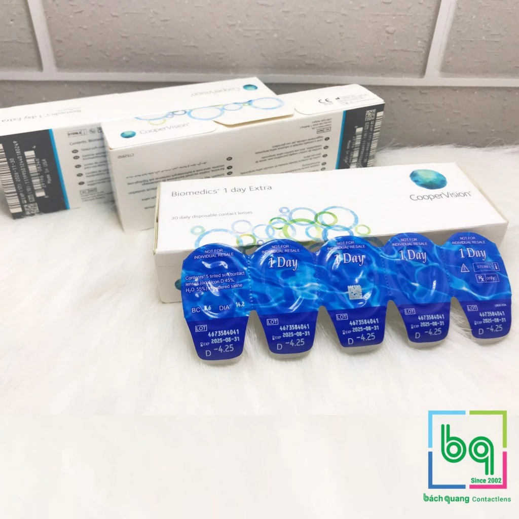 Kính Áp Tròng Mỹ Không Màu BIOMEDICS 1 DAY EXTRA [độ từ -1,00 → -10,00]