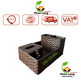 Ống đựng thìa đũa,đựng giấy, ống tăm, giấy ăn, các lọ gia vị giả mây đa năng cho nhà hàng, quán ăn, khách sạn