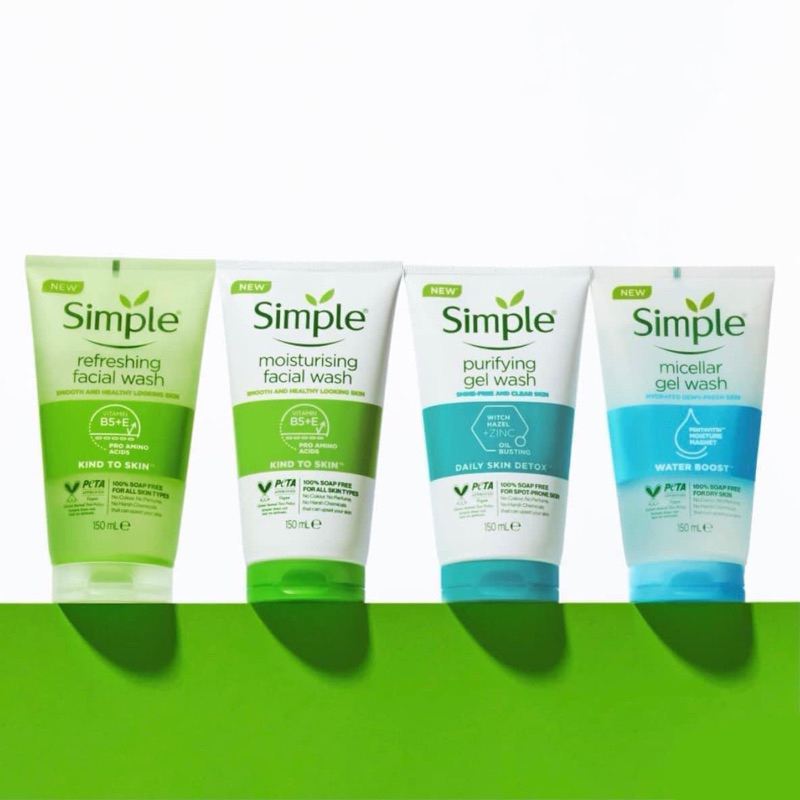 Sữa rửa mặt Simple giúp da sạch sâu 150ml