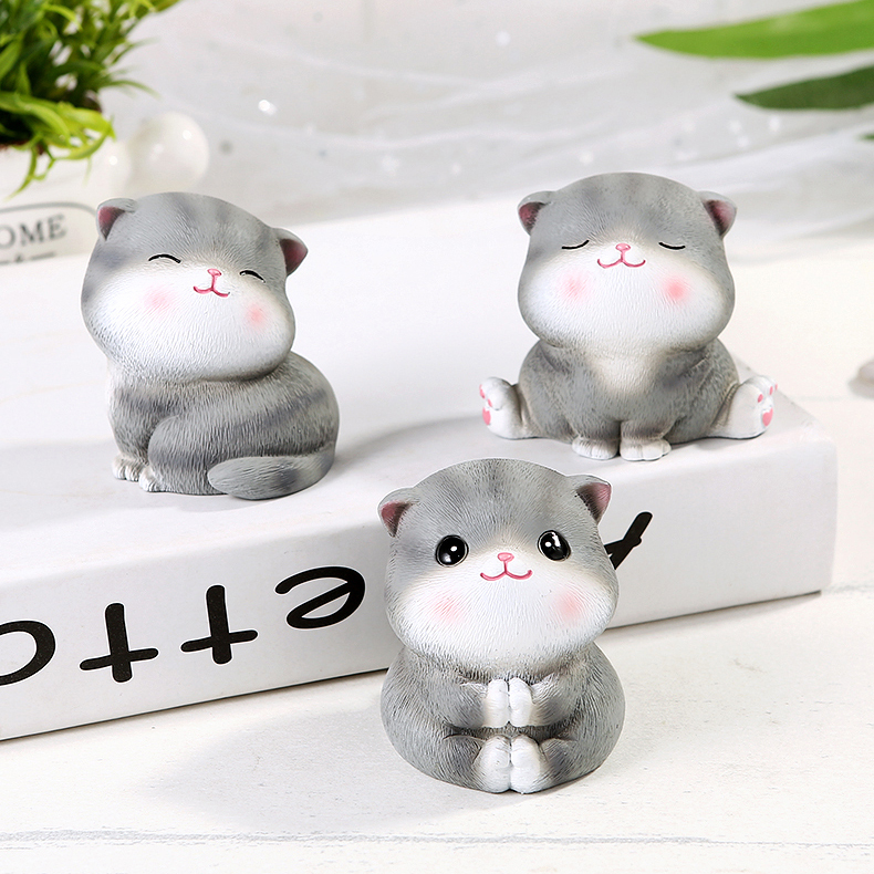 Mô hình Mèo Ngũ Sự đáng yêu gồm 5 SẮC THÁI may mắn dễ thương dùng để decor, trang trí