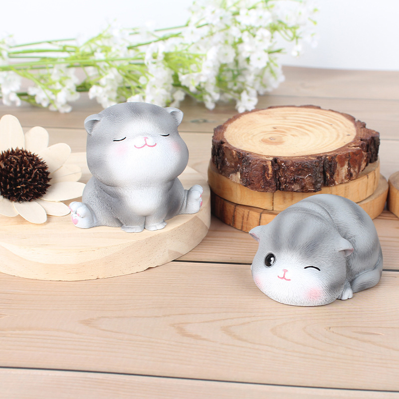 Mô hình Mèo Ngũ Sự đáng yêu gồm 5 SẮC THÁI may mắn dễ thương dùng để decor, trang trí
