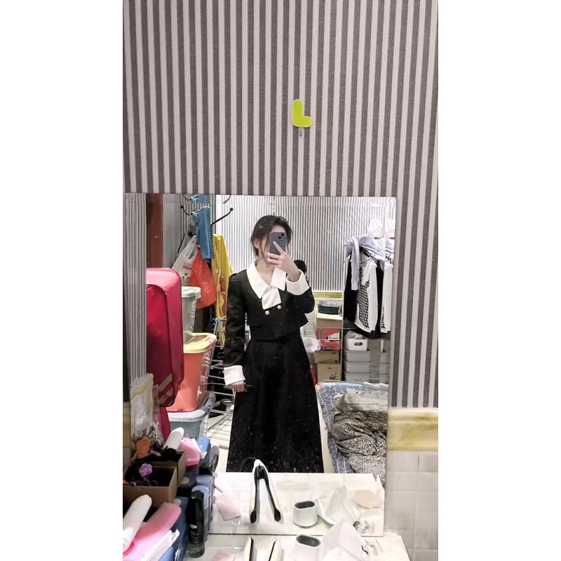 🌷 Set áo & chân váy dài kiểu Pháp thu đông 2023