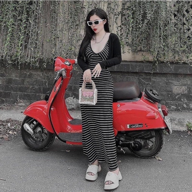 Đầm sọc thanh lí bigsize