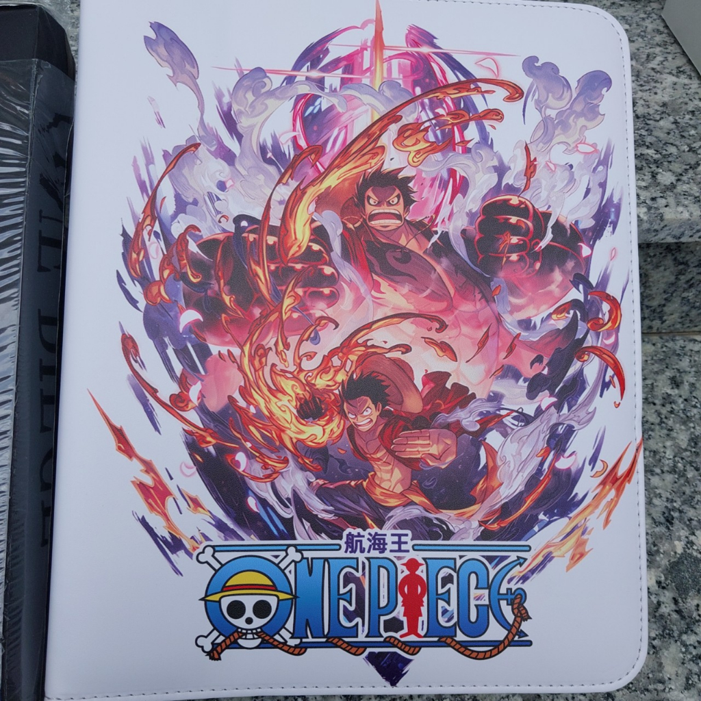 Chính hãng] Sổ đựng 900 thẻ bìa bằng da đại hành trình One Piece trúng thưởng từ hộp thẻ nhân phẩm chính hãng 1492 NF2