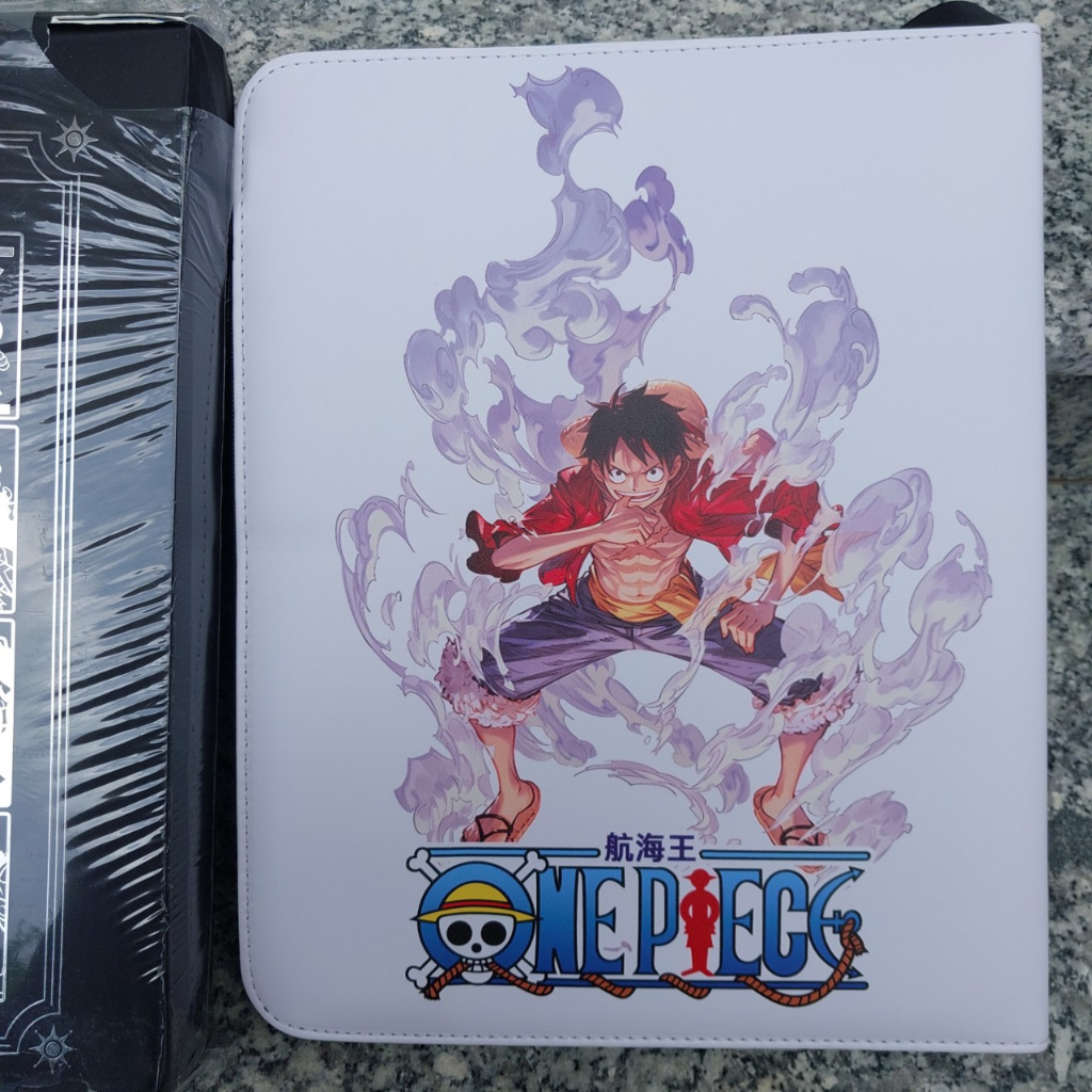 Chính hãng] Sổ đựng 900 thẻ bìa bằng da đại hành trình One Piece trúng thưởng từ hộp thẻ nhân phẩm chính hãng 1492 NF2