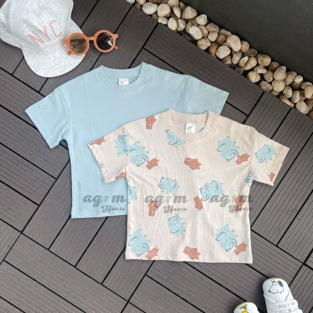 Set 2 áo phông cộc tay HM cho bé trai 8-18kg - Lagim House