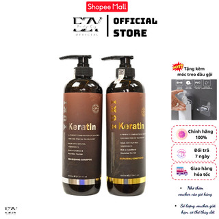 Dầu gội, Dầu xả Phục Hồi Collagen Keratin YUKI phục hồi tóc khô xơ, kiềm dầu 800ml x2, ngắn ngừa hư tổn, kích thích mọc