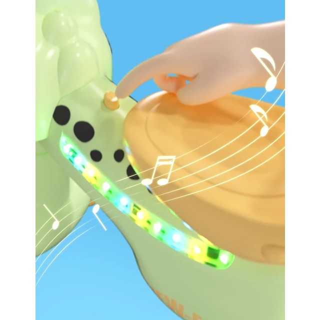 Xe chòi khủng long mẫu mới 2202 cao cấp trang bị đèn và nhạc