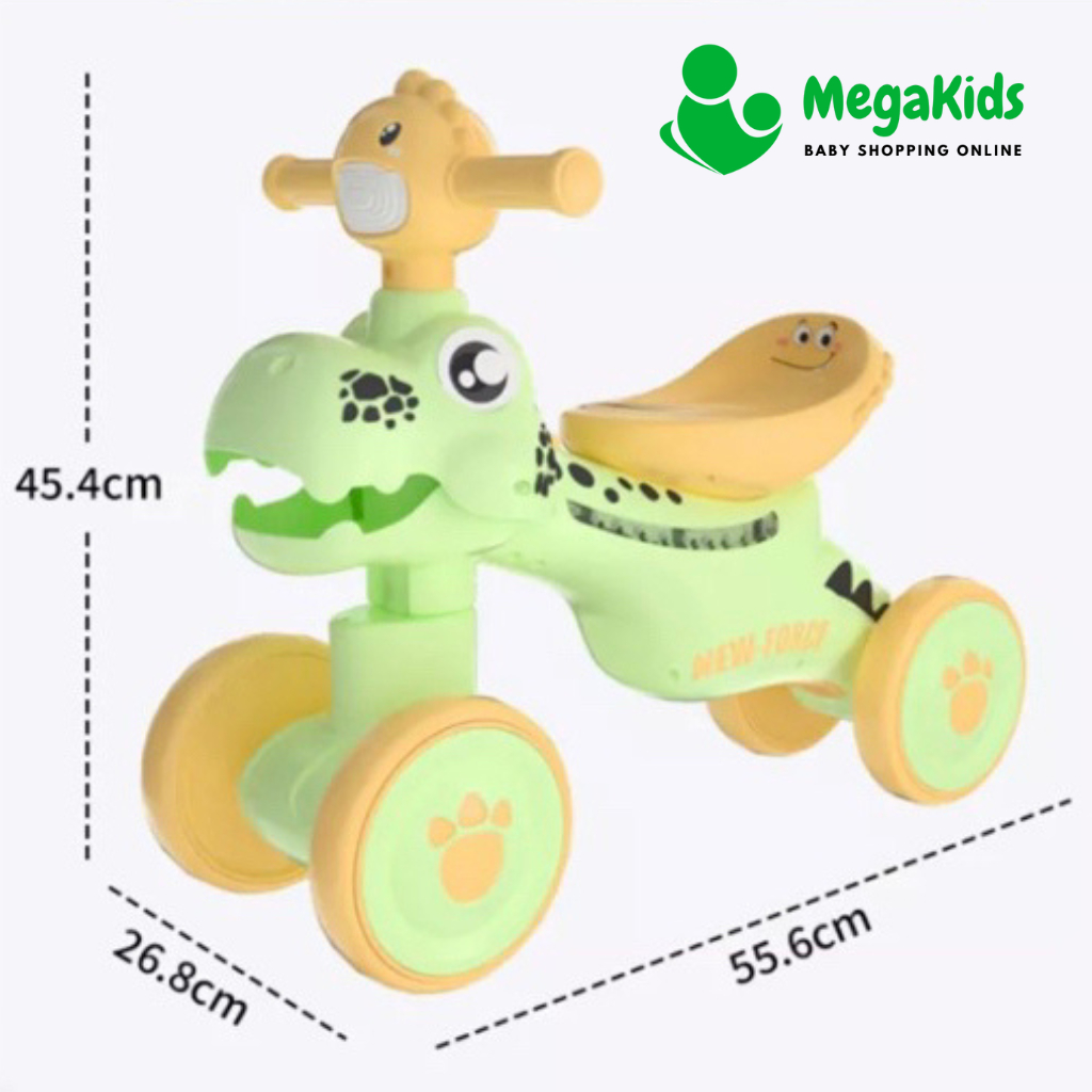 Xe chòi khủng long mẫu mới 2202 cao cấp trang bị đèn và nhạc