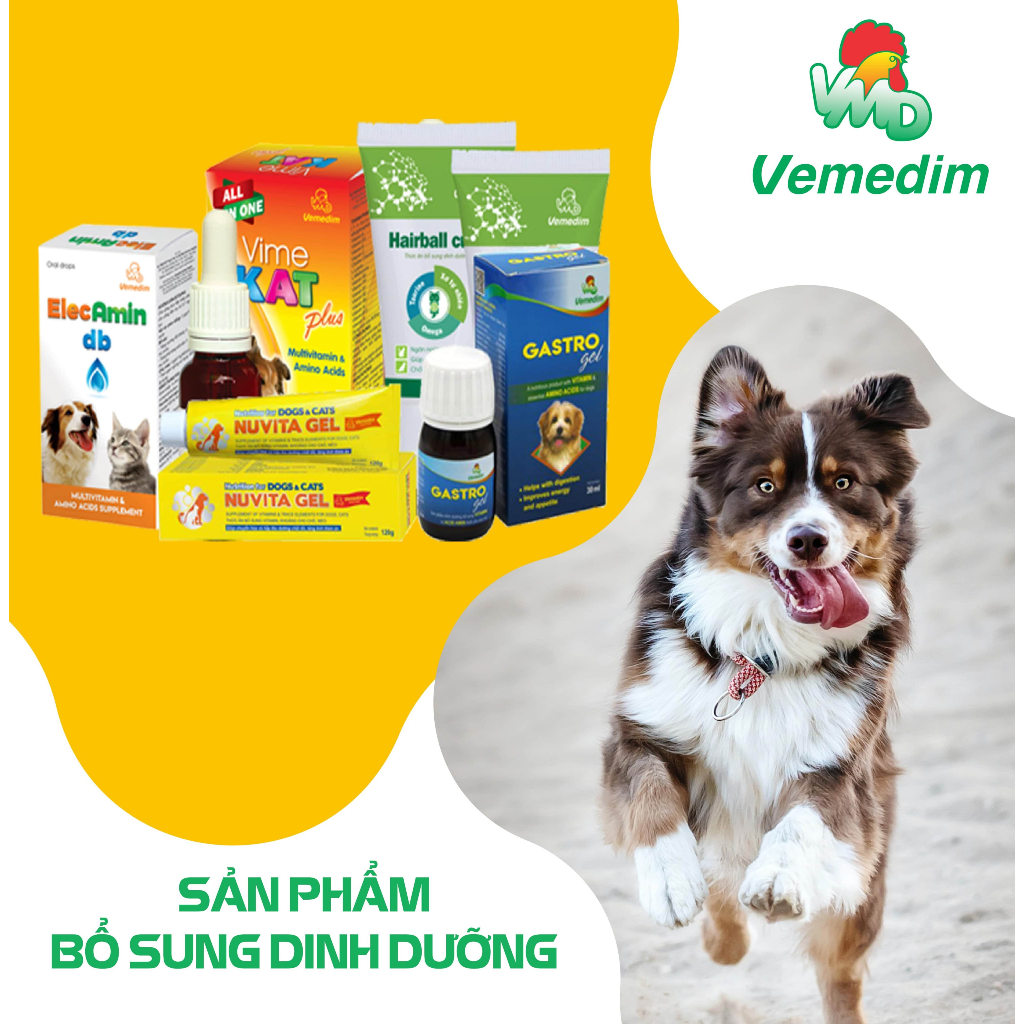 Vemedim ETO modex dùng cho chó từ 2-4kg bị viêm da, ve, rận, bọ chét, 1 hộp 1 viên